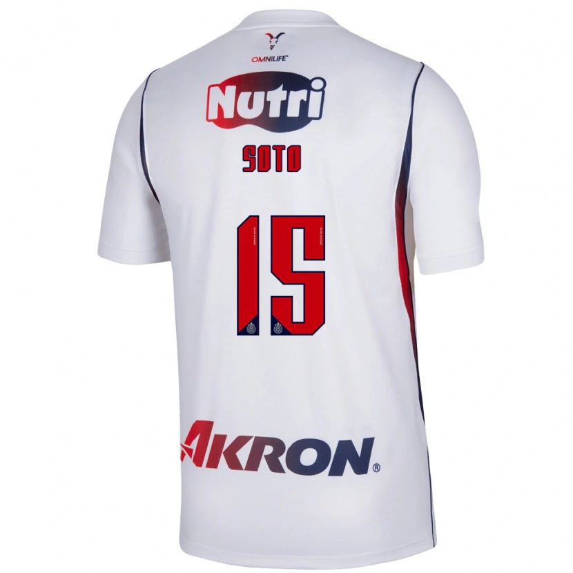 Danxen Mujer Camiseta Rubí Soto #15 Blanco Azul Marino Rojo 2ª Equipación 2026/27 La Camisa México
