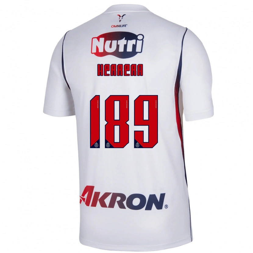 Danxen Mujer Camiseta Antonio Herrera #189 Blanco Azul Marino Rojo 2ª Equipación 2026/27 La Camisa México