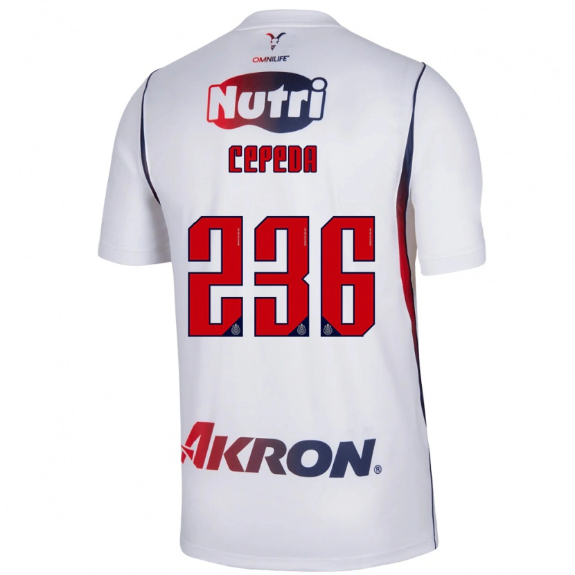 Danxen Mujer Camiseta Leonardo Cepeda #236 Blanco Azul Marino Rojo 2ª Equipación 2026/27 La Camisa México