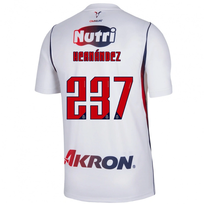 Danxen Mujer Camiseta Santiago Hernández #237 Blanco Azul Marino Rojo 2ª Equipación 2026/27 La Camisa México