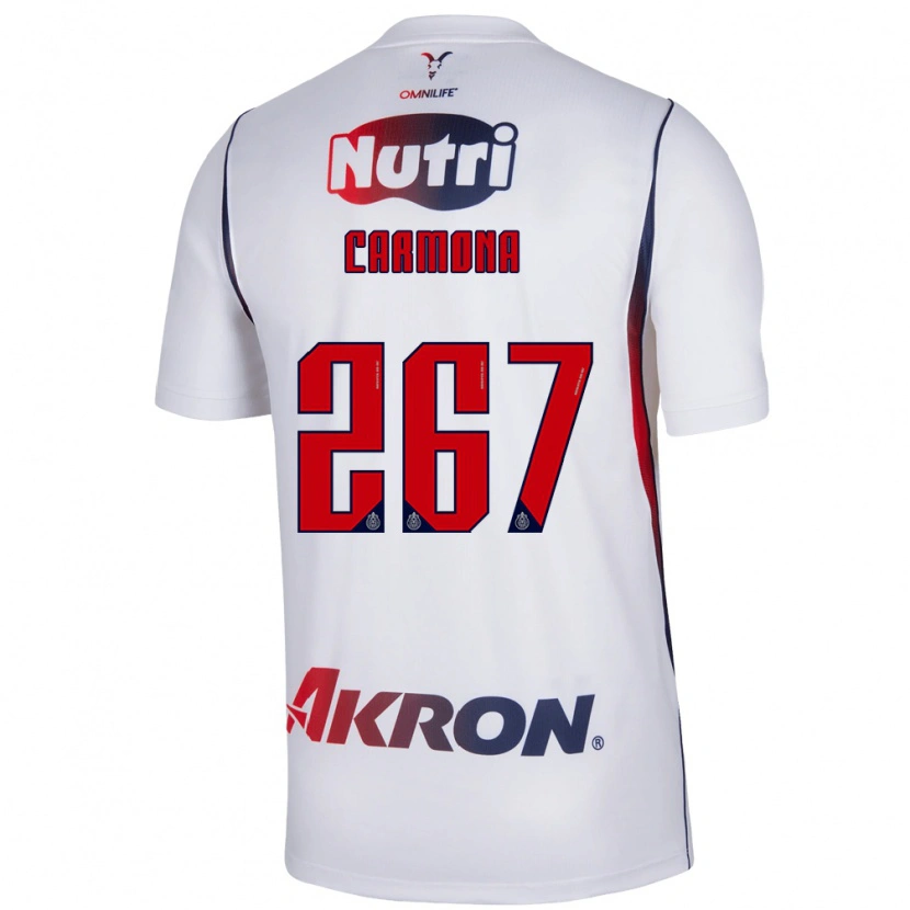 Danxen Mujer Camiseta Jesús Carmona #267 Blanco Azul Marino Rojo 2ª Equipación 2026/27 La Camisa México