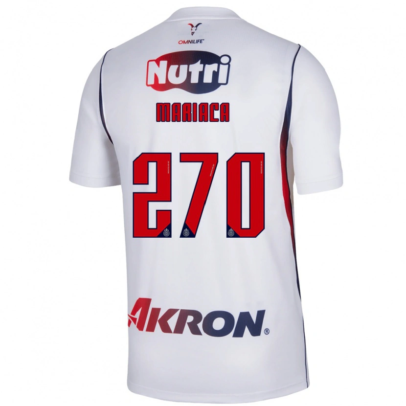 Danxen Mujer Camiseta Aldrin Mariaca #270 Blanco Azul Marino Rojo 2ª Equipación 2026/27 La Camisa México