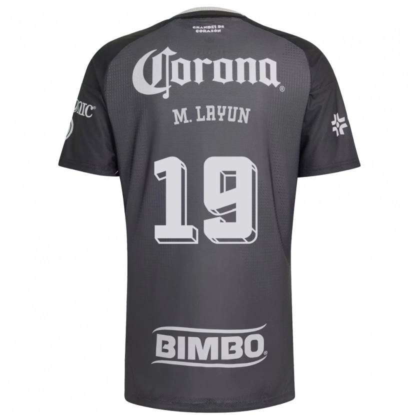 Danxen Mujer Camiseta Miguel Layun #19 Gris Blanco Negro 2ª Equipación 2026/27 La Camisa México