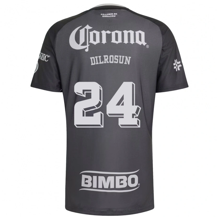 Danxen Mujer Camiseta Javairo Dilrosun #24 Gris Blanco Negro 2ª Equipación 2026/27 La Camisa México