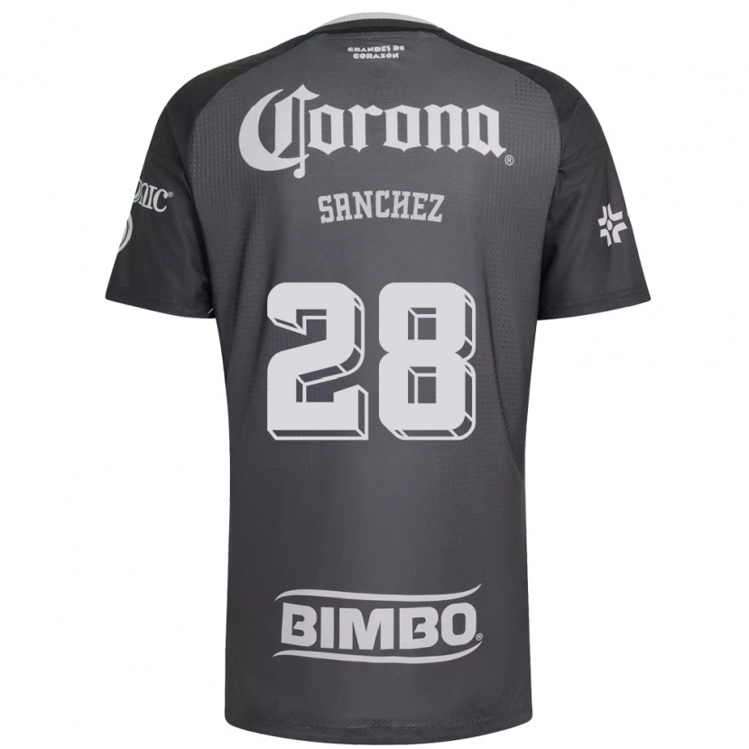 Danxen Mujer Camiseta Érick Sánchez #28 Gris Blanco Negro 2ª Equipación 2026/27 La Camisa México