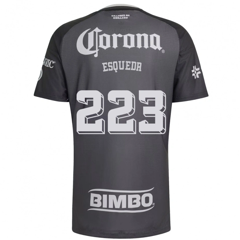 Danxen Mujer Camiseta Diego Esqueda #223 Gris Blanco Negro 2ª Equipación 2026/27 La Camisa México