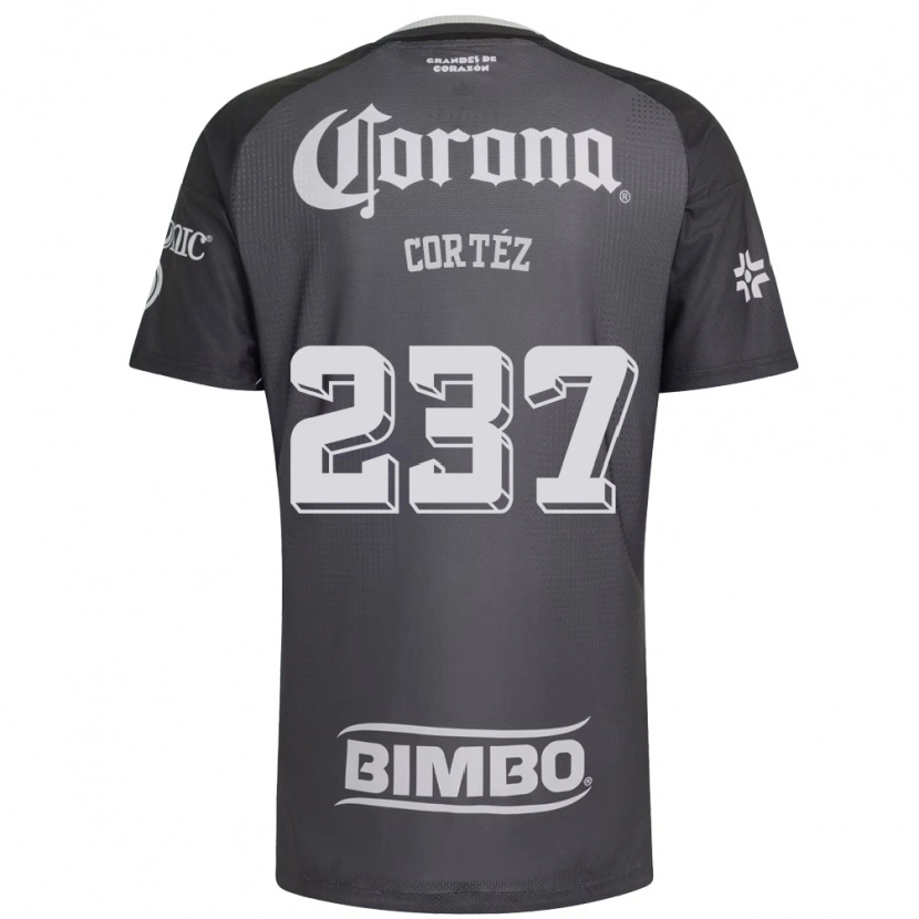 Danxen Mujer Camiseta Guillermo Cortéz #237 Gris Blanco Negro 2ª Equipación 2026/27 La Camisa México