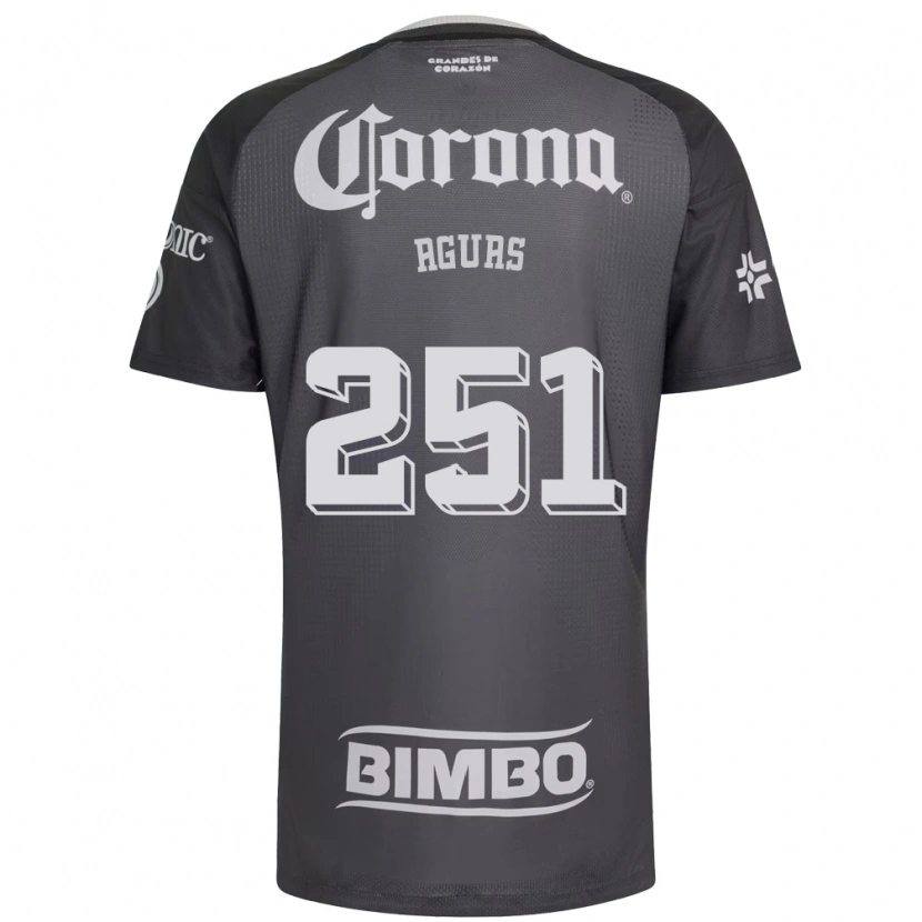 Danxen Mujer Camiseta Brian Aguas #251 Gris Blanco Negro 2ª Equipación 2026/27 La Camisa México