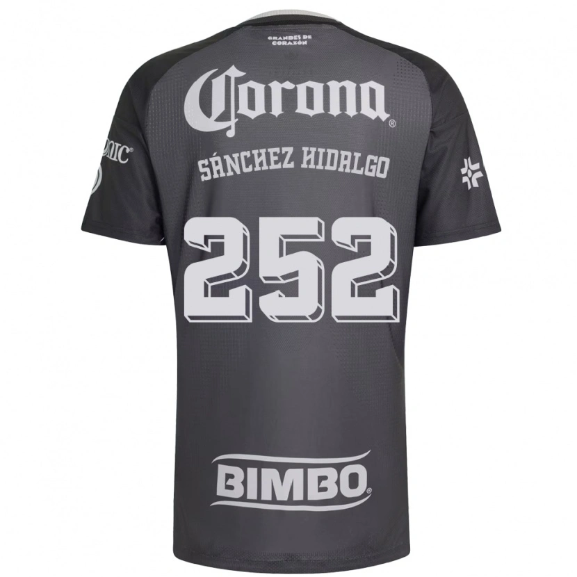 Danxen Mujer Camiseta Horacio Sánchez Hidalgo #252 Gris Blanco Negro 2ª Equipación 2026/27 La Camisa México