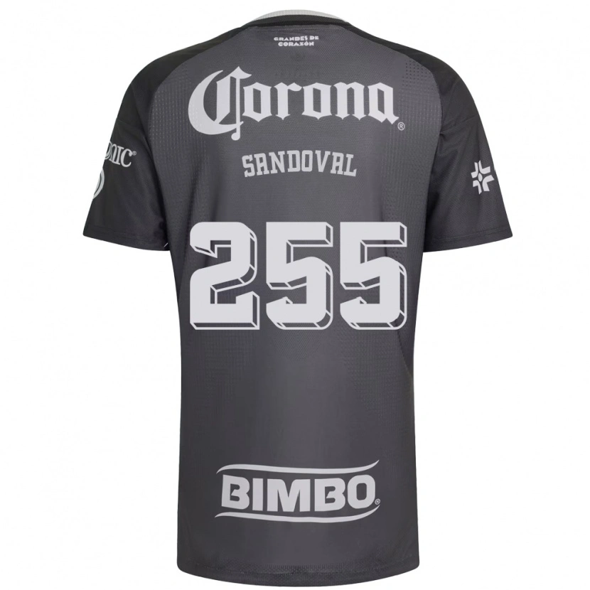 Danxen Mujer Camiseta Edson Sandoval #255 Gris Blanco Negro 2ª Equipación 2026/27 La Camisa México