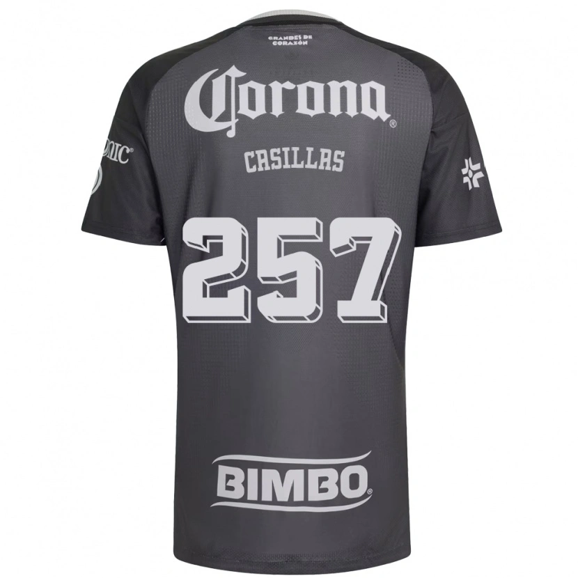 Danxen Mujer Camiseta Iván Casillas #257 Gris Blanco Negro 2ª Equipación 2026/27 La Camisa México
