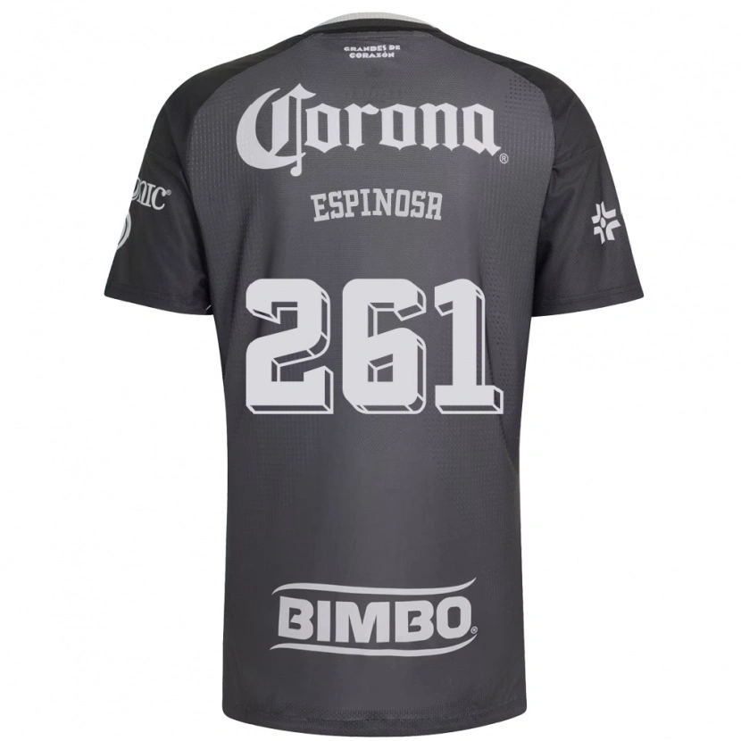 Danxen Mujer Camiseta Diego Espinosa #261 Gris Blanco Negro 2ª Equipación 2026/27 La Camisa México