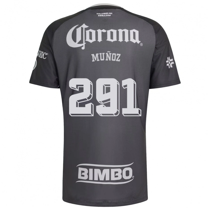 Danxen Mujer Camiseta Jorge Muñoz #291 Gris Blanco Negro 2ª Equipación 2026/27 La Camisa México