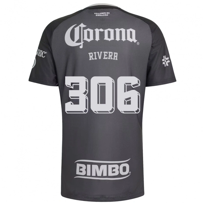 Danxen Mujer Camiseta Miguel Rivera #306 Gris Blanco Negro 2ª Equipación 2026/27 La Camisa México