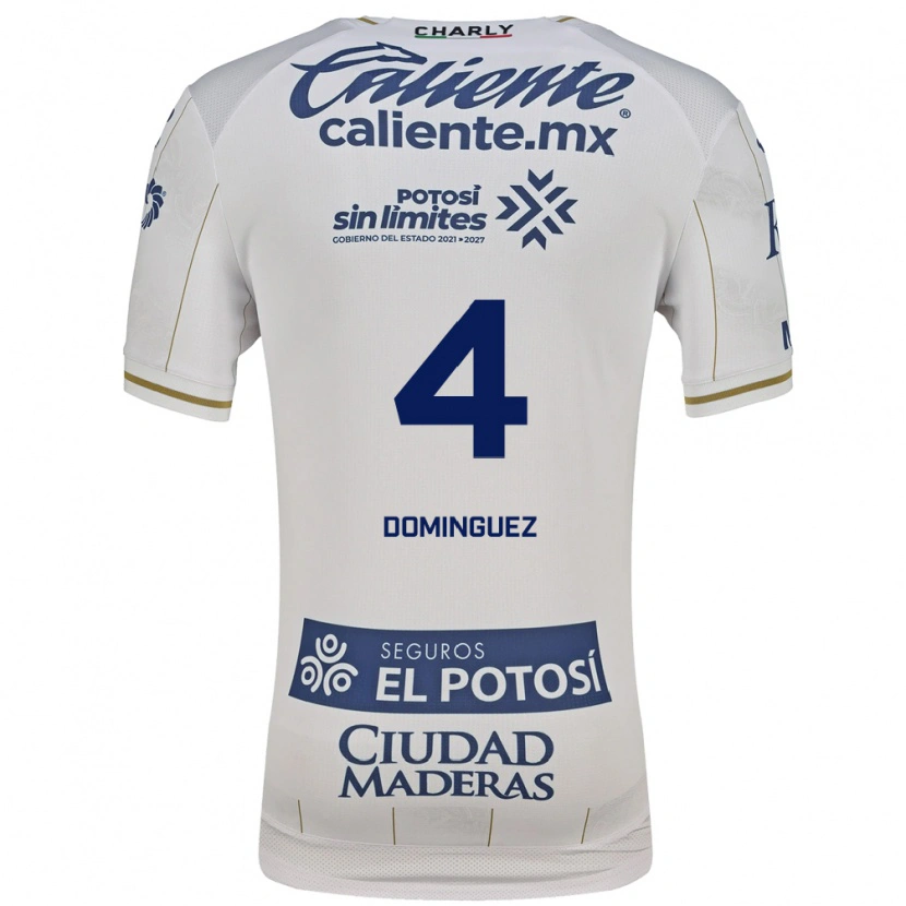 Danxen Mujer Camiseta Julio Cesar Dominguez #4 Blanco Azul 2ª Equipación 2026/27 La Camisa México