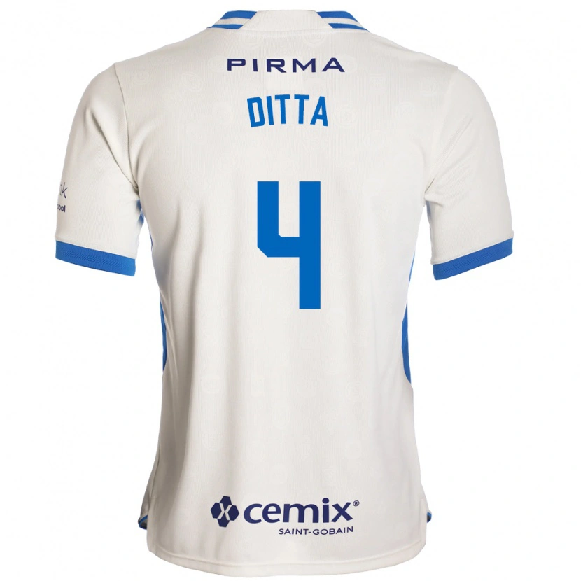 Danxen Mujer Camiseta Willer Ditta #4 Blanco Azul Rojo 2ª Equipación 2026/27 La Camisa México
