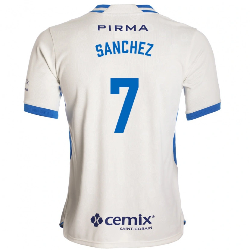 Danxen Mujer Camiseta Andrea Sanchez #7 Blanco Azul Rojo 2ª Equipación 2026/27 La Camisa México
