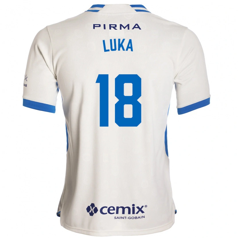 Danxen Mujer Camiseta Luka Romero #18 Blanco Azul Rojo 2ª Equipación 2026/27 La Camisa México