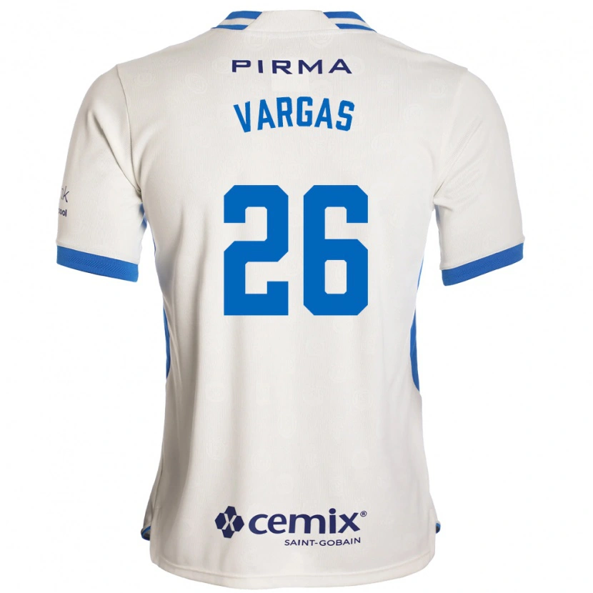 Danxen Mujer Camiseta Carlos Vargas #26 Blanco Azul Rojo 2ª Equipación 2026/27 La Camisa México