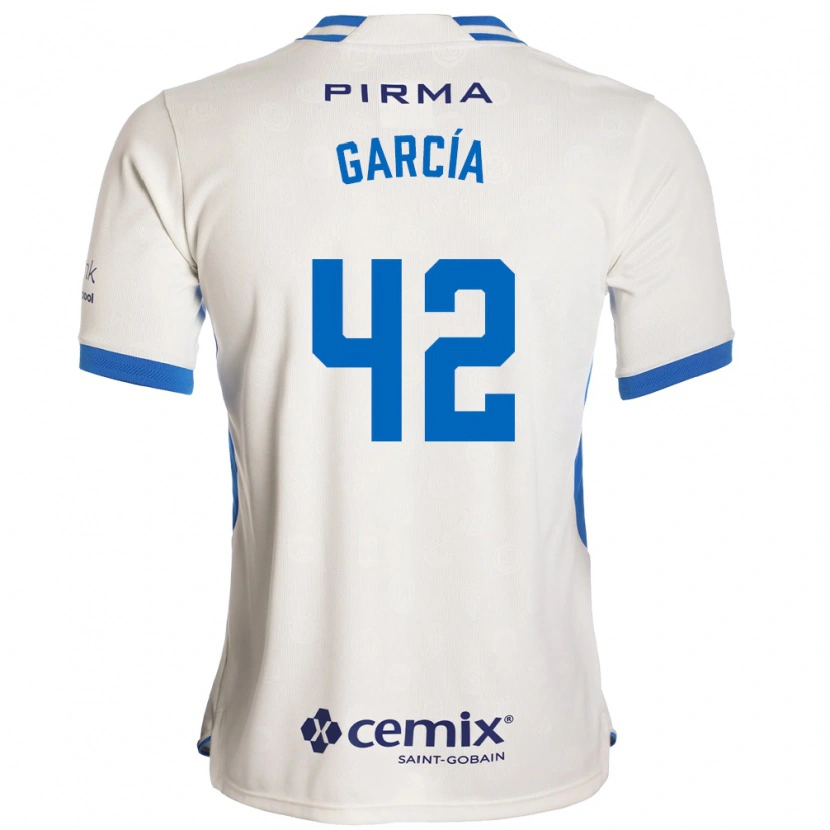 Danxen Mujer Camiseta Jorge García #42 Blanco Azul Rojo 2ª Equipación 2026/27 La Camisa México