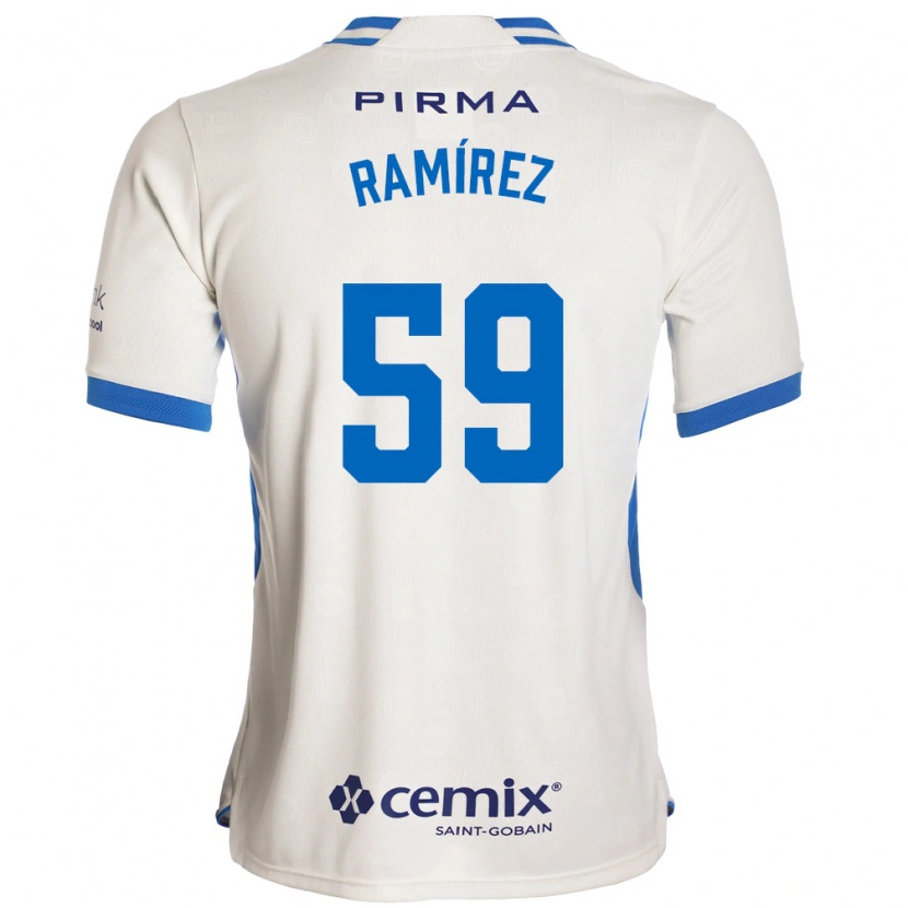 Danxen Mujer Camiseta Diego Ramírez #59 Blanco Azul Rojo 2ª Equipación 2026/27 La Camisa México