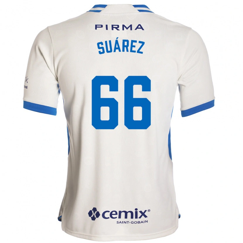 Danxen Mujer Camiseta Javier Suárez #66 Blanco Azul Rojo 2ª Equipación 2026/27 La Camisa México