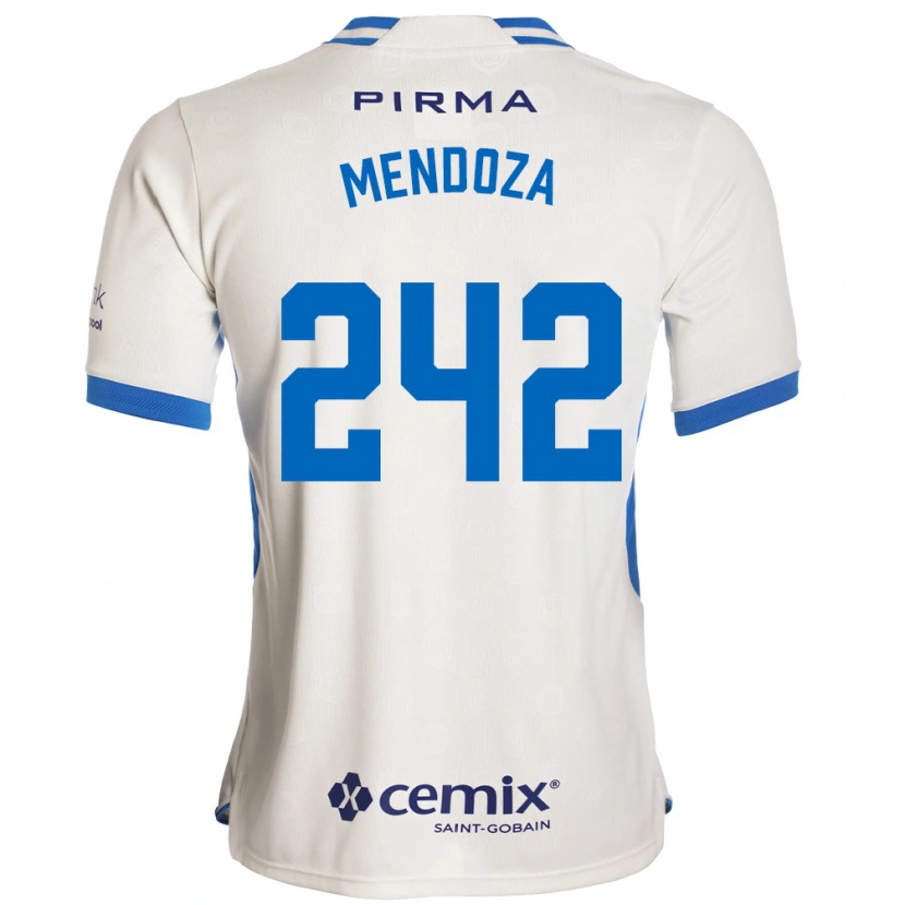 Danxen Mujer Camiseta Giovani Mendoza #242 Blanco Azul Rojo 2ª Equipación 2026/27 La Camisa México