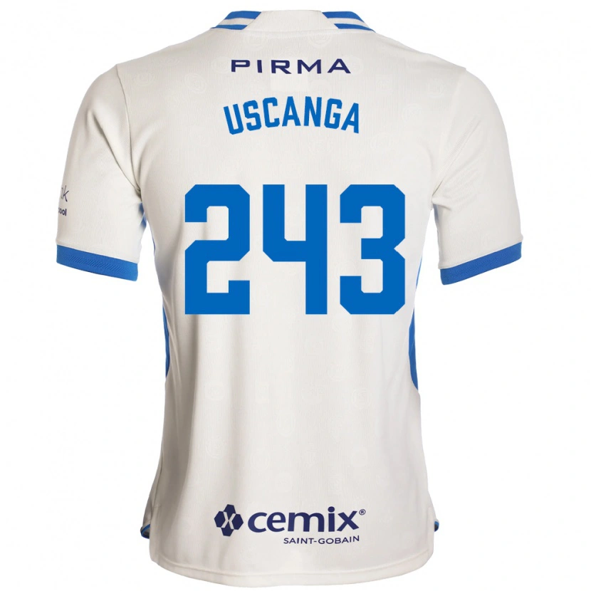 Danxen Mujer Camiseta Rubén Uscanga #243 Blanco Azul Rojo 2ª Equipación 2026/27 La Camisa México