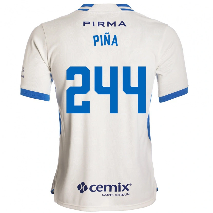 Danxen Mujer Camiseta Oscar Piña #244 Blanco Azul Rojo 2ª Equipación 2026/27 La Camisa México