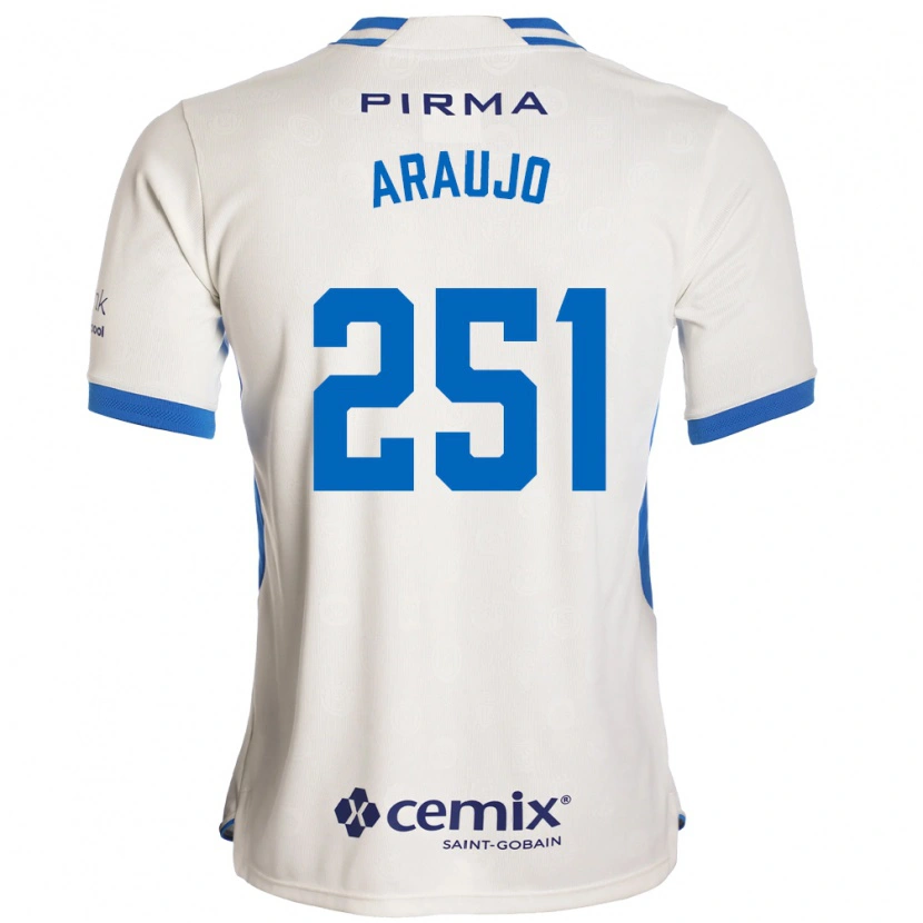 Danxen Mujer Camiseta Francisco Araujo #251 Blanco Azul Rojo 2ª Equipación 2026/27 La Camisa México