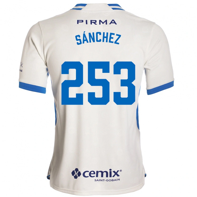 Danxen Mujer Camiseta Pablo Sánchez #253 Blanco Azul Rojo 2ª Equipación 2026/27 La Camisa México
