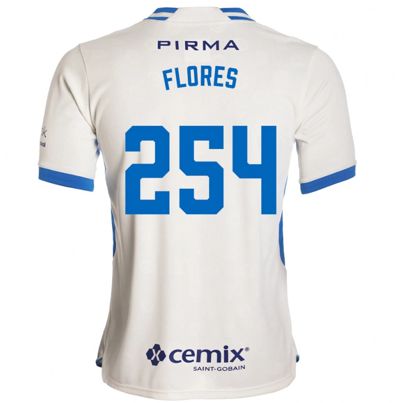 Danxen Mujer Camiseta Derek Flores #254 Blanco Azul Rojo 2ª Equipación 2026/27 La Camisa México