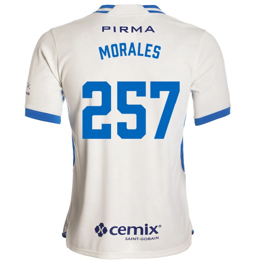 Danxen Mujer Camiseta Diego Morales #257 Blanco Azul Rojo 2ª Equipación 2026/27 La Camisa México