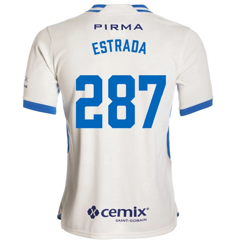 Danxen Mujer Camiseta Hernán Estrada #287 Blanco Azul Rojo 2ª Equipación 2026/27 La Camisa México