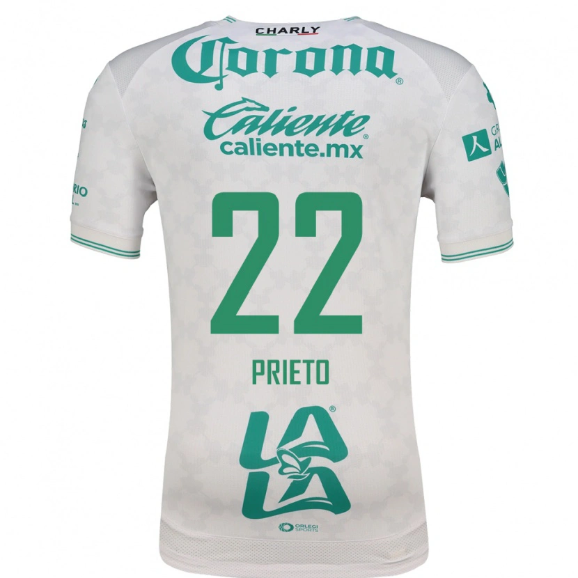 Danxen Mujer Camiseta Ronaldo Prieto #22 Verde Claro Blanco 2ª Equipación 2026/27 La Camisa México