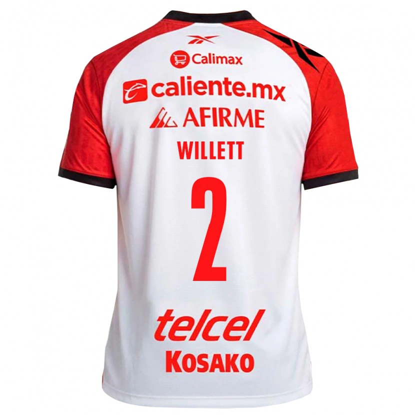 Danxen Mujer Camiseta Adyson Willett #2 Rojo Blanco Negro 2ª Equipación 2026/27 La Camisa México