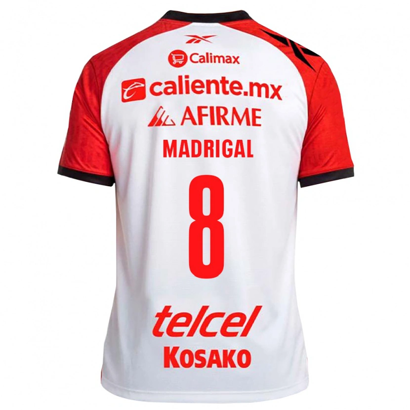 Danxen Mujer Camiseta Fernando Madrigal #8 Rojo Blanco Negro 2ª Equipación 2026/27 La Camisa México