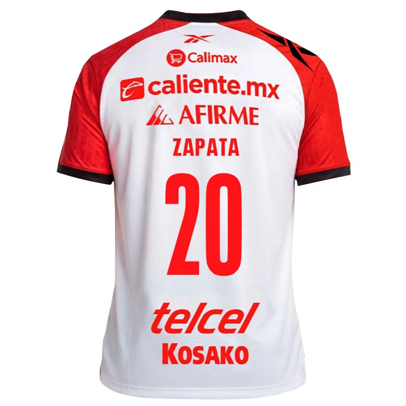 Danxen Mujer Camiseta Ángel Zapata #20 Rojo Blanco Negro 2ª Equipación 2026/27 La Camisa México