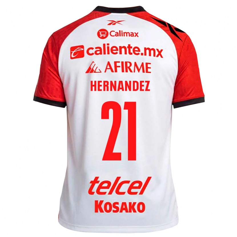 Danxen Mujer Camiseta Inglis Hernandez #21 Rojo Blanco Negro 2ª Equipación 2026/27 La Camisa México