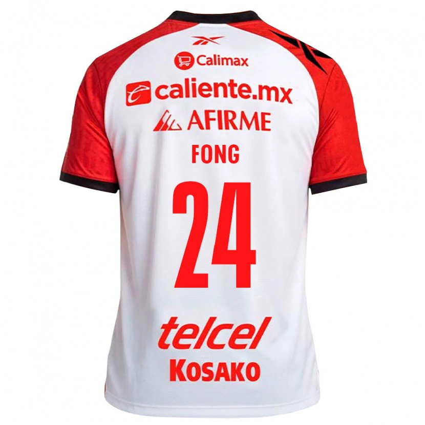 Danxen Mujer Camiseta Michel Fong #24 Rojo Blanco Negro 2ª Equipación 2026/27 La Camisa México