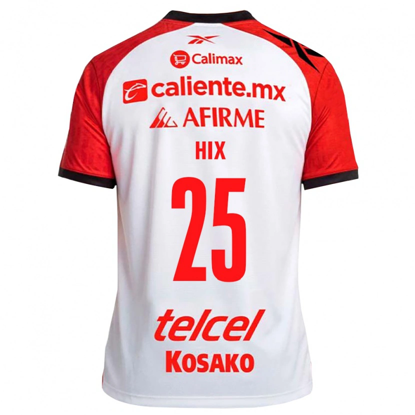 Danxen Mujer Camiseta Angelina Hix #25 Rojo Blanco Negro 2ª Equipación 2026/27 La Camisa México