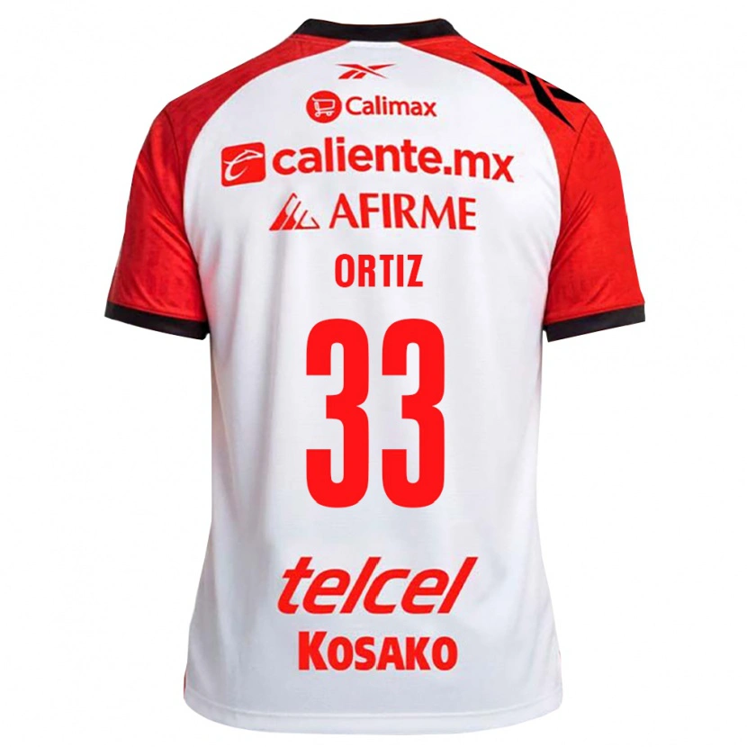 Danxen Mujer Camiseta Pablo Ortiz #33 Rojo Blanco Negro 2ª Equipación 2026/27 La Camisa México