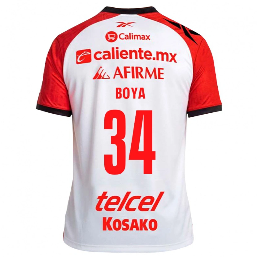 Danxen Mujer Camiseta Frank Boya #34 Rojo Blanco Negro 2ª Equipación 2026/27 La Camisa México