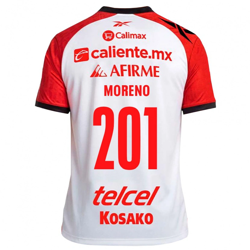 Danxen Mujer Camiseta Jesús Moreno #201 Rojo Blanco Negro 2ª Equipación 2026/27 La Camisa México