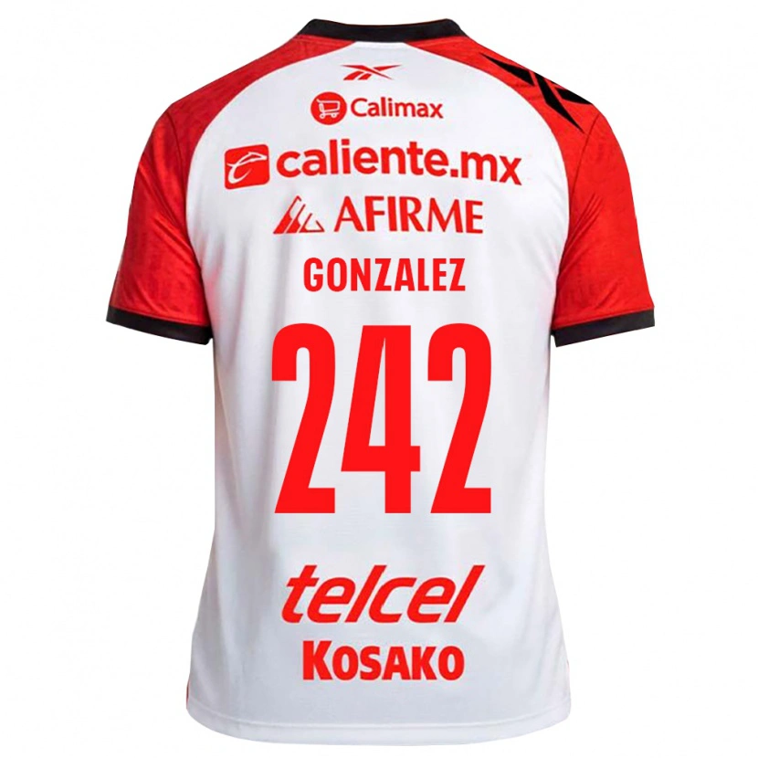 Danxen Mujer Camiseta Osmar González #242 Rojo Blanco Negro 2ª Equipación 2026/27 La Camisa México