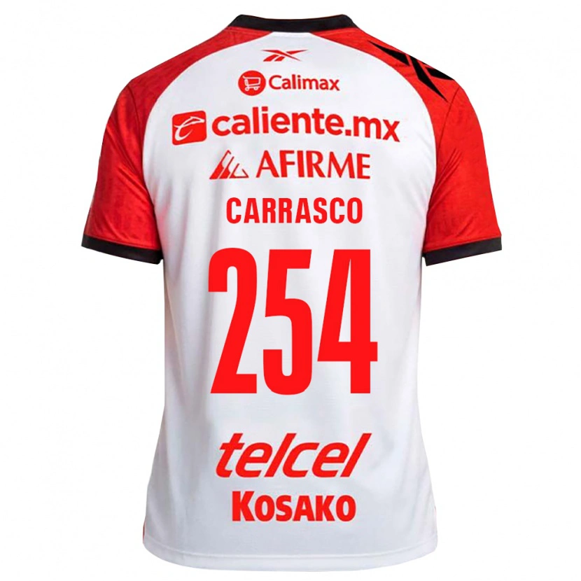 Danxen Mujer Camiseta Jonathan Carrasco #254 Rojo Blanco Negro 2ª Equipación 2026/27 La Camisa México