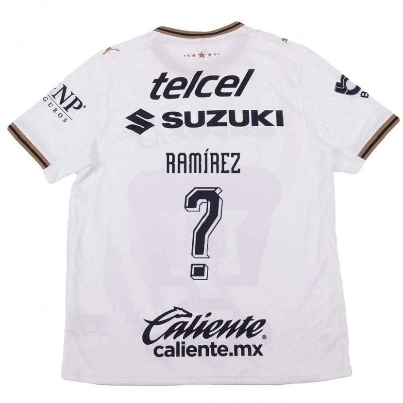 Danxen Mujer Camiseta Ricardo Ramírez #0 Blanco Negro Marrón 2ª Equipación 2026/27 La Camisa México