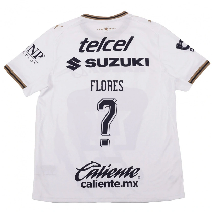 Danxen Mujer Camiseta Jesús Flores #0 Blanco Negro Marrón 2ª Equipación 2026/27 La Camisa México