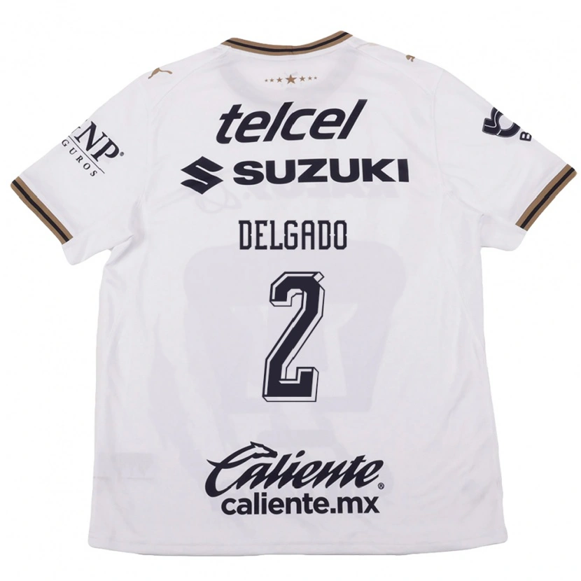 Danxen Mujer Camiseta Dirce Delgado #2 Blanco Negro Marrón 2ª Equipación 2026/27 La Camisa México