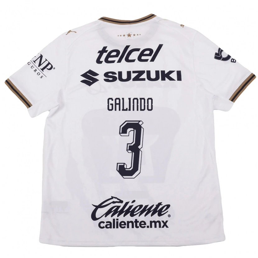 Danxen Mujer Camiseta Ricardo Galindo #3 Blanco Negro Marrón 2ª Equipación 2026/27 La Camisa México
